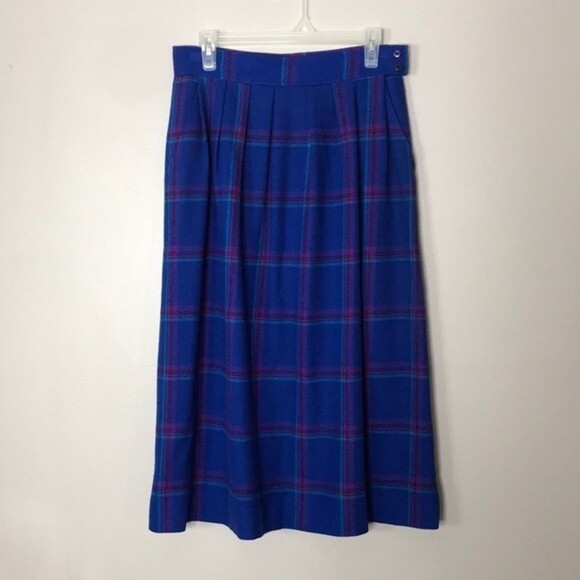 Vintage Pendleton miss pleated 100% pure wool skirt made in USA size 14 - Picture 1 of 13